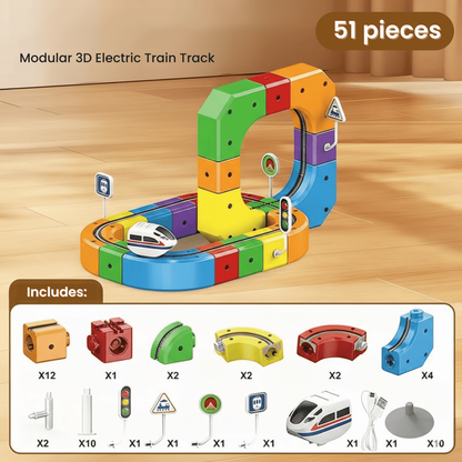 The Modular 3D Train Track for Curious Little Builders