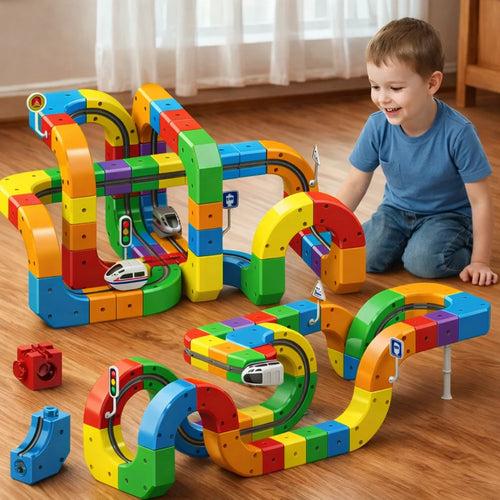 The Modular 3D Train Track for Curious Little Builders