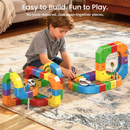 The Modular 3D Train Track for Curious Little Builders