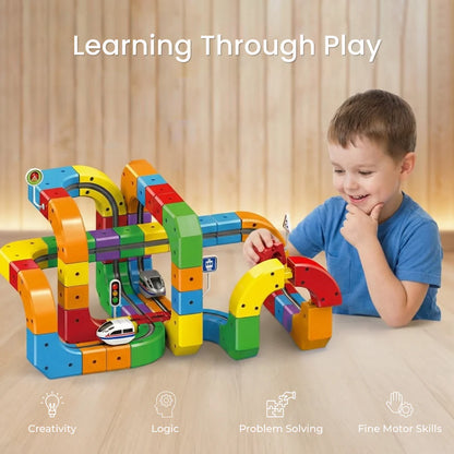 The Modular 3D Train Track for Curious Little Builders
