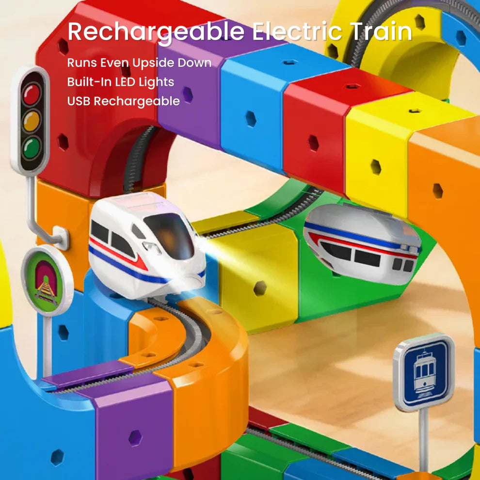 The Modular 3D Train Track for Curious Little Builders